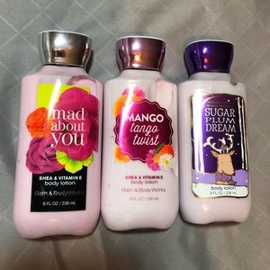 Bath and Body Works lotions